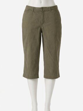 St. John's Bay Dark Olive Green Capri Shorts